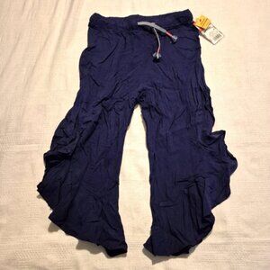 Cat & Jack girls size Small or 6/6X blue cropped pants ruffled bottom legs NWT